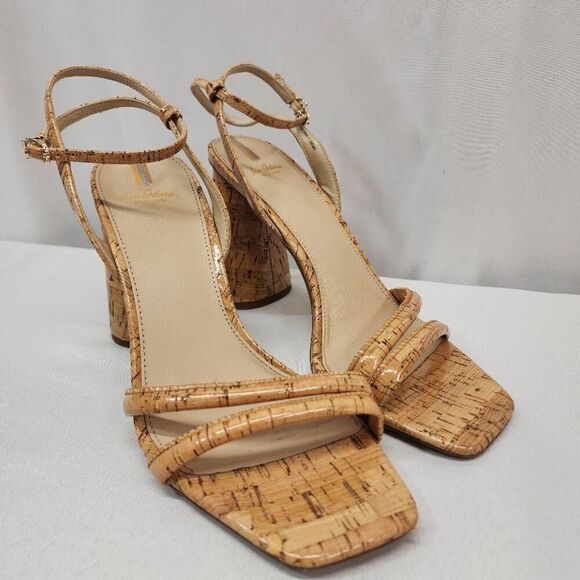 Sam Edelman Size 10 Women's Kia Block Heel Sandal Color Natural Cork - Picture 1 of 10